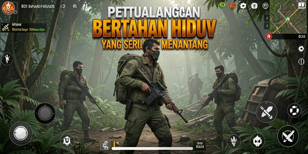 Tampilan antarmuka permainan <strong>8ID</strong> dengan elemen bertahan hidup yang menarik.
