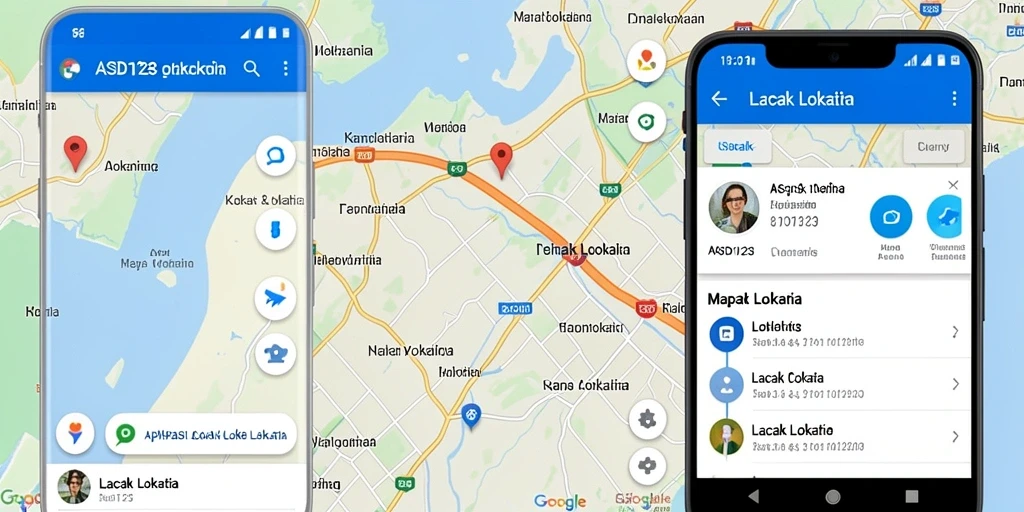 Antarmuka aplikasi Lacak Lokasi ASD123 yang intuitif dan informatif.