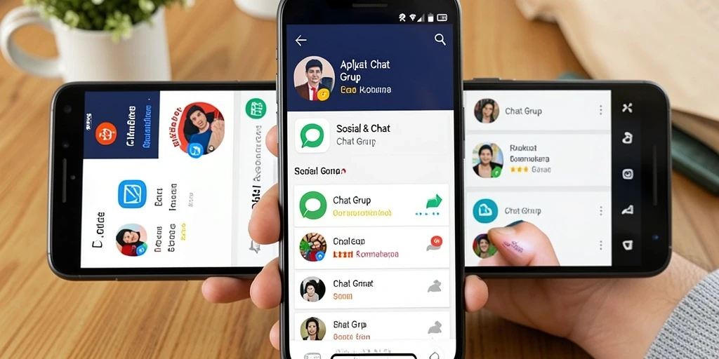 Tampilan antarmuka HR89 dengan fitur Chat Grup yang menarik.
