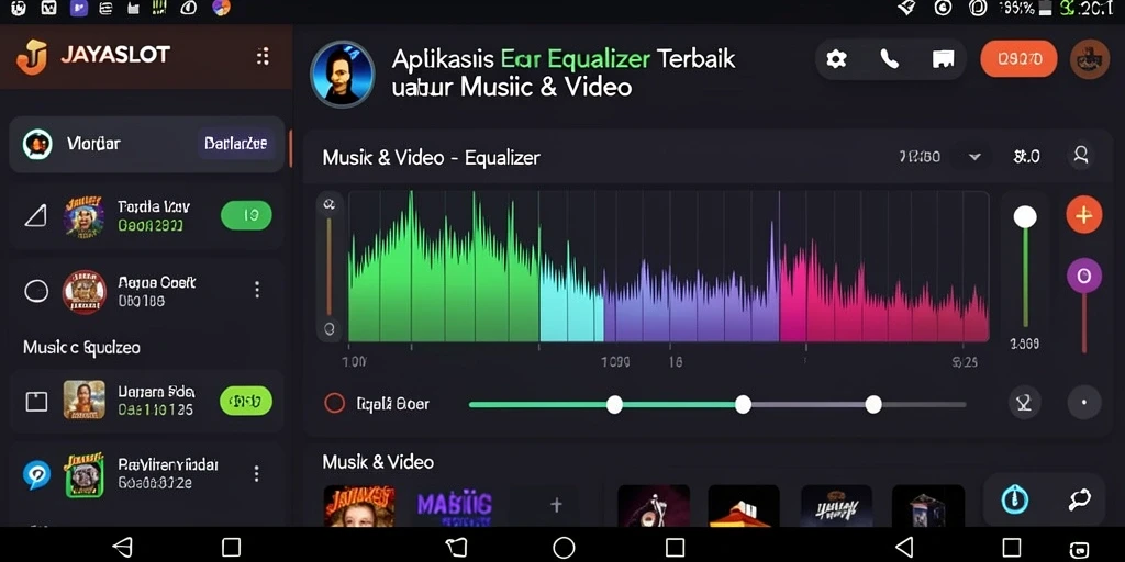 Tampilan antarmuka JAYASLOT dengan fungsi Equalizer yang canggih.