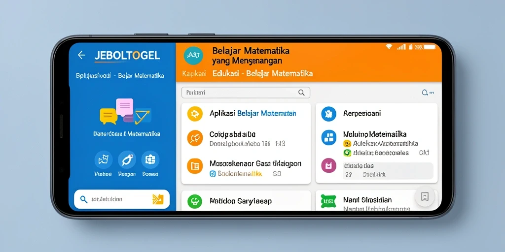 Tampilan antarmuka utama JEBOLTOGEL yang interaktif untuk Belajar Matematika.