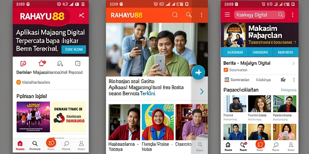Tampilan antarmuka RAHAYU88 yang modern dan user-friendly untuk Majalah Digital.