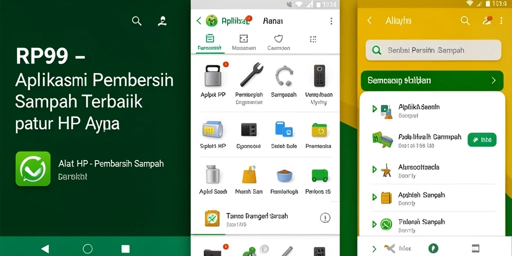 Tampilan antarmuka RP99 yang user-friendly dengan fitur pembersihan yang efektif.