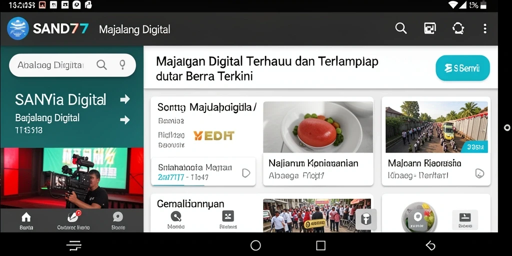 Tampilan antarmuka SAND77 yang menarik dan fungsional untuk Majalah Digital.