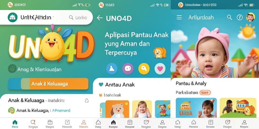 Antarmuka UNO4D yang ramah pengguna untuk pemantauan anak.